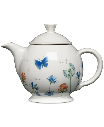 Fiesta Breezy Floral Teapot In Multi Color Design With  Colors