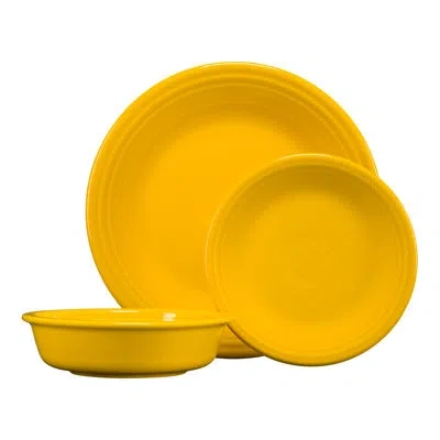 Fiesta Classic Rim 3-piece Place Setting, Service For 1 In Daffodil