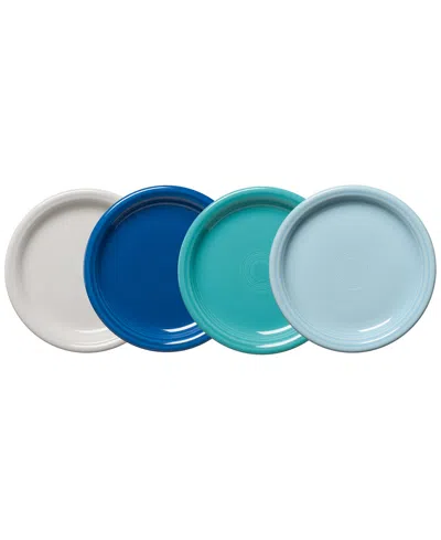 Fiesta Coastal Blues Bistro Coupe Salad Plates, Set Of 4 In Multi