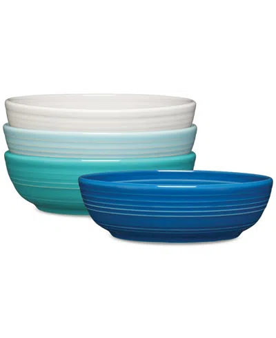 Fiesta Coastal Blues Coupe 6.75" Salad Bowls, Set Of 4