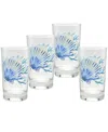Fiesta Coastal Shores Tapered Cooler Glass, Set Of 4 In Multi
