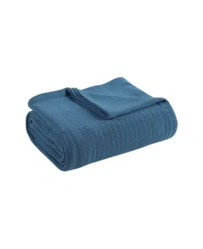 Fiesta Cotton Blanket, Full/queen In Lapis