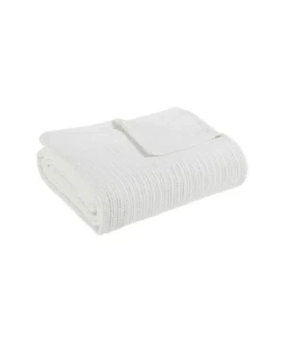 Fiesta Cotton Blanket, King In White