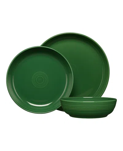 Fiesta Coupe Bowl 3 Pc. Place Setting, Service For 1 In Green