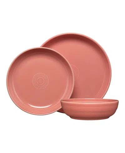 Fiesta Coupe Bowl 3 Pc. Place Setting, Service For 1 In Pink