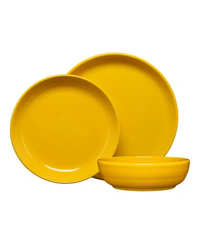 Fiesta Coupe Bowl 3 Pc. Place Setting, Service For 1 In Yellow