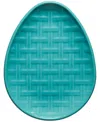 Fiesta Embossed Egg Plate In Turquoise