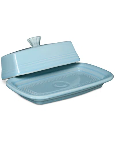 Fiesta Extra Large Covered Butter Dish In Blue