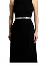 Fiesta Fashion Lace And Satin Long Bridesmaids Maxi Dress In Black In Black