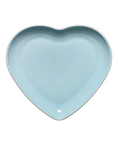 Fiesta Heart Shaped Plate 9" In Blue