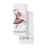 Fiesta Holiday Ballerina Kitchen Towel Set In Multi