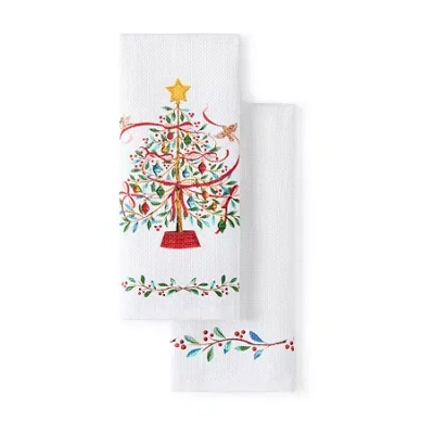 Fiesta Holiday Tree Kitchen Towel Set In Multi