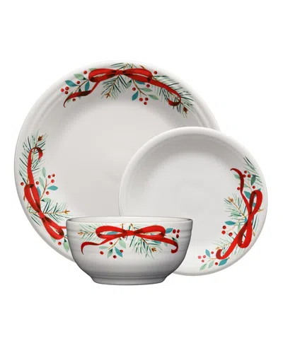 Fiesta Holly Berry Christmas Garland 3-piece Place Setting In Multi