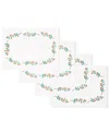 Fiesta Holly Sprig 4 Pack Placemat In White