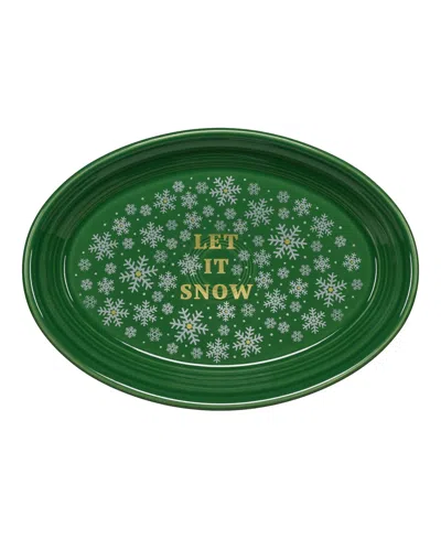 Fiesta Jade Snowflakes Let It Snow Serving Platter, Exclusively At Macy's