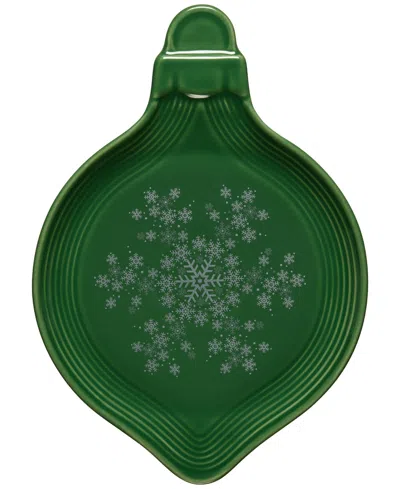 Fiesta Jade Snowflakes Ornament Shaped Plate, Exclusively At Macy's In Green