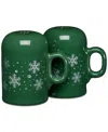 Fiesta Jade Snowflakes Rangetop Large Salt & Pepper Shakers, Exclusively At Macy's In Green