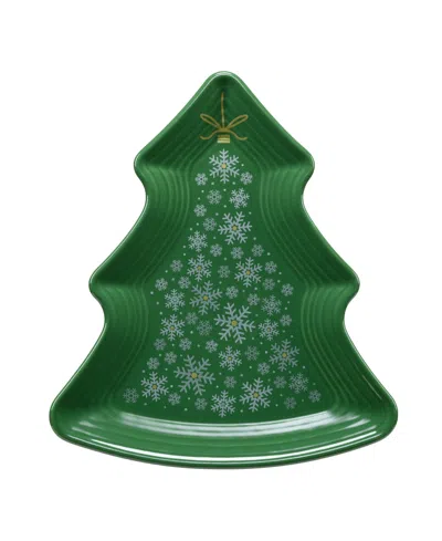 Fiesta Jade Snowflakes Tree Shaped Ornament Plate, Exclusively At Macy's In Green