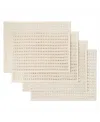 Fiesta Kai Macrame Placemat 14" X 19", Set Of 4 In White,blue