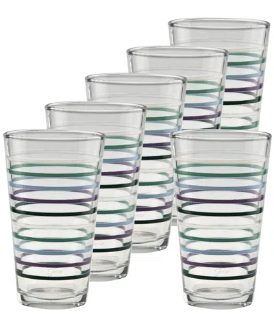 Fiesta Lavender Bloom Tapered Cooler Glasses, Set Of 6 In Multi