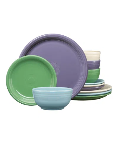Fiesta Lavender Fields Bistro Coupe 12-pc. Dinnerware Set, Service For 4 In Multi