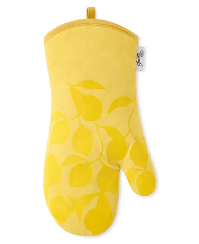 Fiesta Lemon Vine Cotton Oven Mitt, 7" X 13" In Yellow