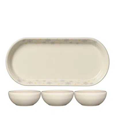 Fiesta Linen Snowflakes 4-piece Condiment Set, Exclusively At Macy's In Neutral