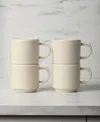 Fiesta Linen Stackable Mugs, Set Of 4 In Neutral