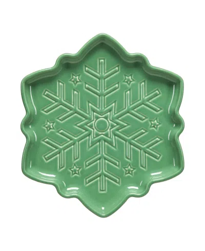 Fiesta Meadow Snowflake 8" Shaped Plate, Exclusively At Macy's In Green