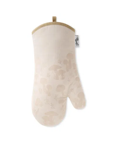 Fiesta Mushrooms Cotton Oven Mitt, 7" X 13" In Neutral