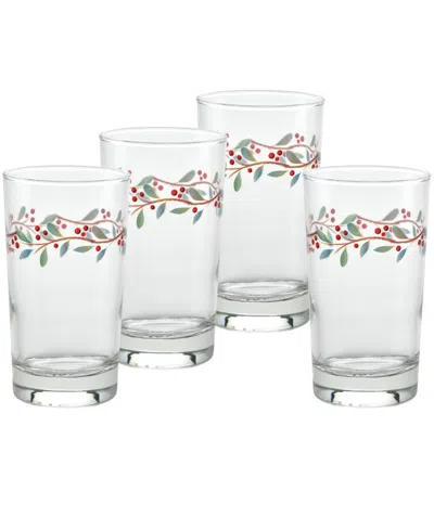 Fiesta Nutcracker Holly Juice Glass, Set Of 4 In Multi