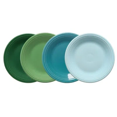 Fiesta Shop Mixed Sets Aegean Classic Rim 10 1/2 Inch Dinner Plate, Set Of 4 In Multi