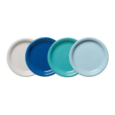 Fiesta Shop Mixed Sets Coastal Blues Bistro Coupe 7 1/4 Inch Salad Plate, Set Of 4 In Mixed Coastal