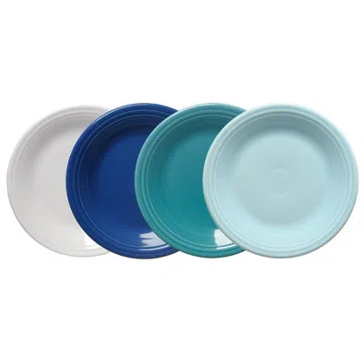 Fiesta Shop Mixed Sets Coastal Blues Classic Rim 10 1/2 Inch Dinner Plate, Set Of 4 In Mixed Coastal