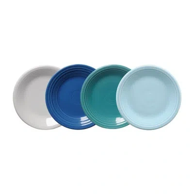 Fiesta Shop Mixed Sets Coastal Blues Classic Rim 7 1/4 Inch Salad Plate, Set Of 4 In Mixed Coastal