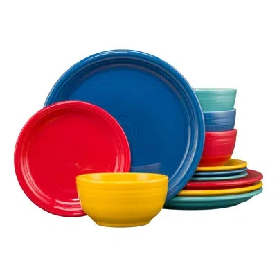 Fiesta Shop Mixed Sets  Vibrant Bistro Coupe 12-piece Dinnerware Set, Service For 4