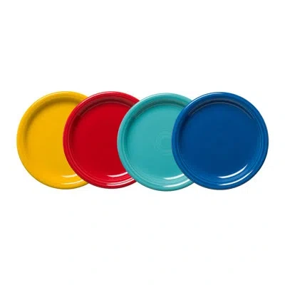 Fiesta Shop Mixed Sets Vibrant Bistro Coupe 7 1/4 Inch Salad Plate, Set Of 4 In Mixed Vibrant