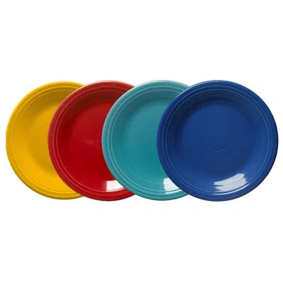 Fiesta Shop Mixed Sets Vibrant Classic Rim 10 1/2 Inch Dinner Plate, Set Of 4 In Mixed Vibrant