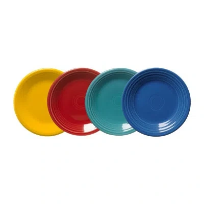 Fiesta Shop Mixed Sets Vibrant Classic Rim 7 1/4 Inch Salad Plate, Set Of 4 In Multi