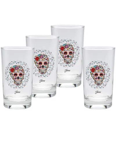 Fiesta Skull Vine Sugar Juice Glass, Set Of 4 In Multi