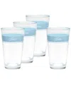FIESTA SKY FRAME 16-OUNCE TAPERED COOLER GLASS SET OF 4