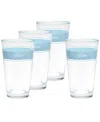 Fiesta Sky Frame 16-ounce Tapered Cooler Glass Set Of 4 In Sky