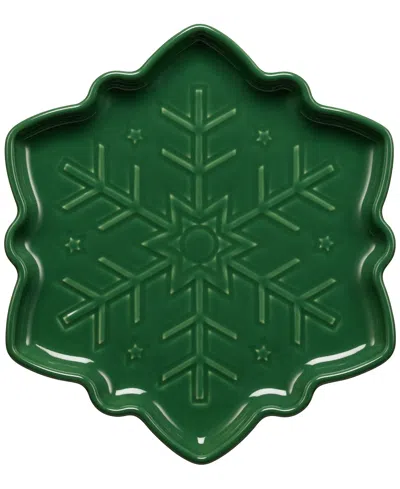 Fiesta Sky Snowflake Shaped Plate, Exclusively At Macy's In Green