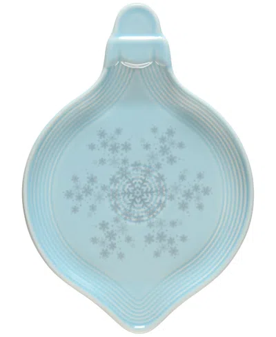 Fiesta Sky Snowflakes 8.75" Ornament Shaped Plate, Exclusively At Macy's In Blue