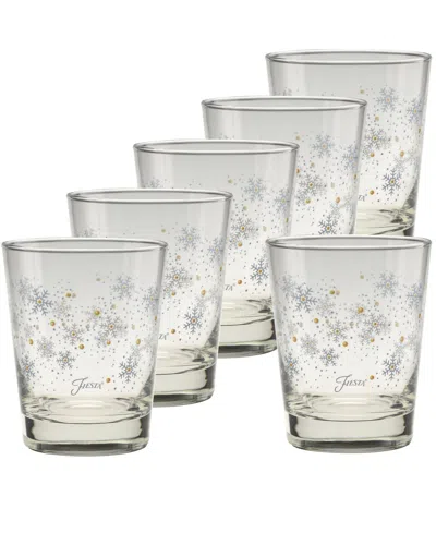 Fiesta Snowflakes Double Old Fashioned Glasses, Set Of 6, Exclusively At Macy's In Transparent