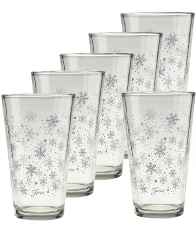 Fiesta Snowflakes Tapered Cooler Glasses, Set Of 6, Exclusively At Macy's In Multi