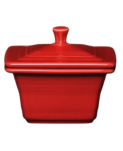 Fiesta Square Covered Box 4 5/8 Inch In Scarlet