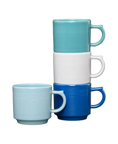 Fiesta Stackable Mugs, Set Of 4 In Coastal Bl