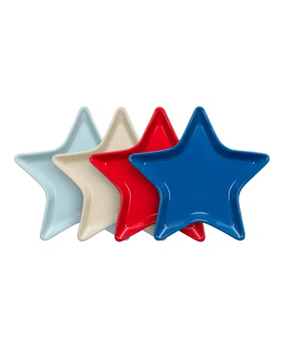 Fiesta Star-shaped Serving Plates, Set Of 4, Service For 4 In Multi