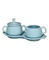 Fiesta 4 Pc. Sugar Bowl And Creamer Set With Tray In Sky